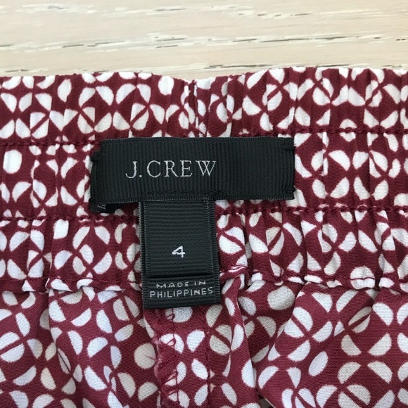 J. Crew Geo print drawstring pants sz 4 - Picture 3 of 6